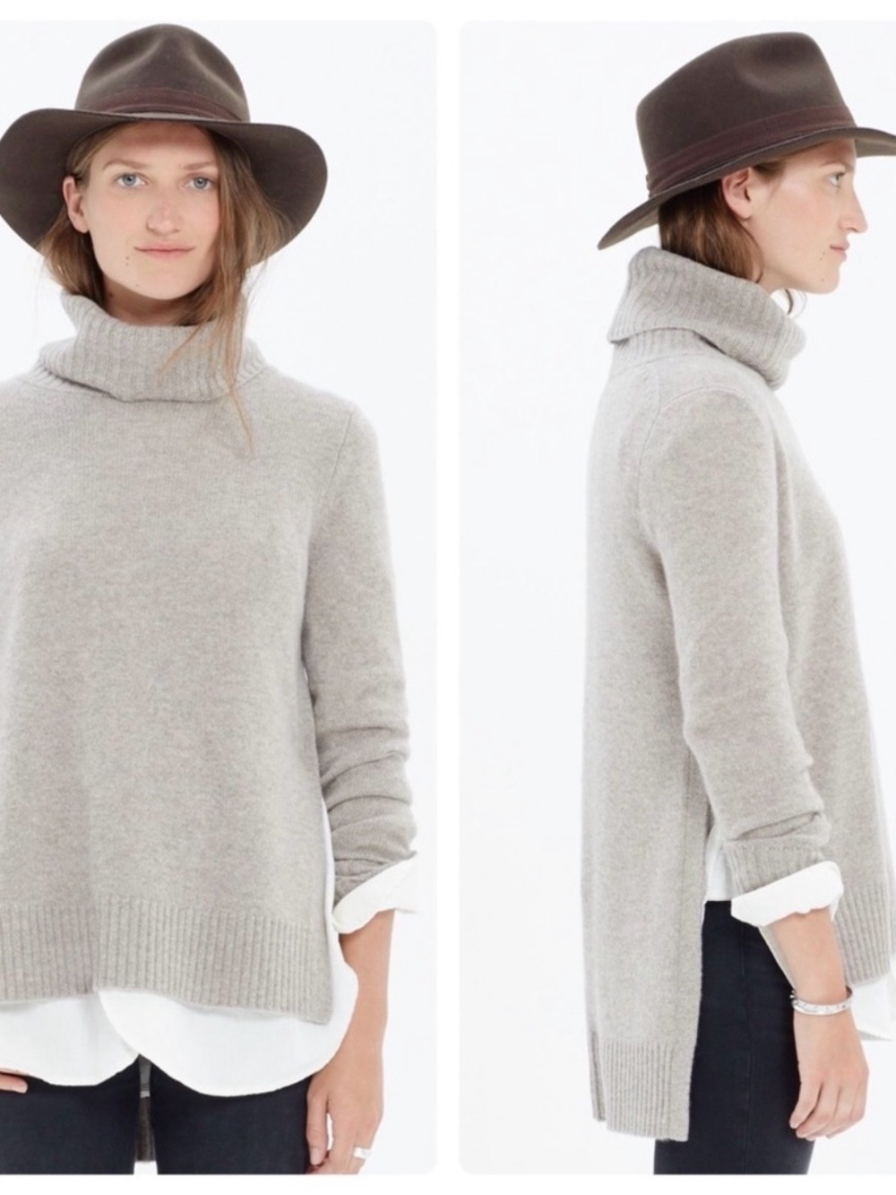 Madewell 100% Cashmere Layering Sweater
